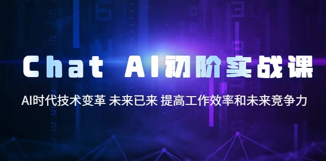 Chat AI初阶实战课，AI时代技术变革 未来已来 提高工作效率和未来竞争力-创盟网