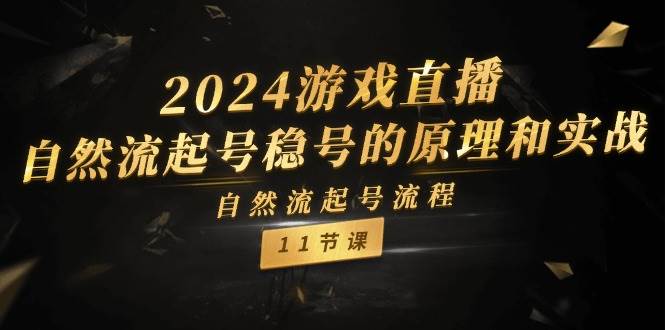 2024游戏直播-自然流起号稳号的原理和实战，自然流起号流程（11节）-创盟网