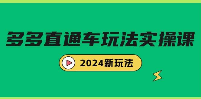 多多直通车玩法实战课，2024新玩法（7节课）-创盟网