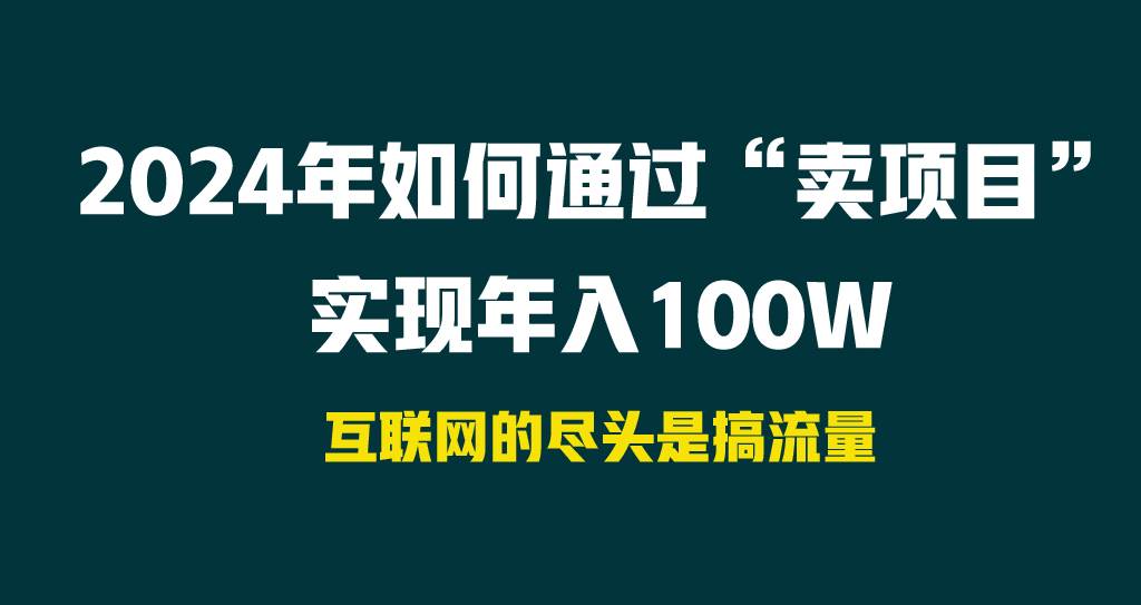 2024年如何通过“卖项目”实现年入100W-创盟网