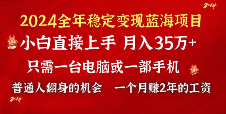 2024蓝海项目 小游戏直播 单日收益10000+，月入35W,小白当天上手-创盟网