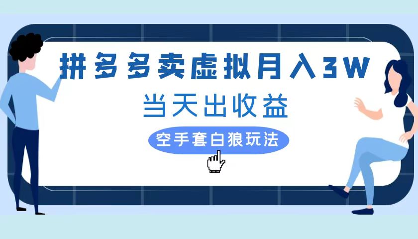 拼多多虚拟项目，单人月入3W+，实操落地项目-创盟网