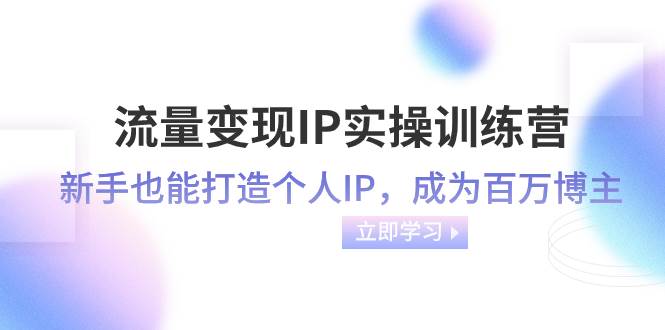 流量变现-IP实操训练营：新手也能打造个人IP，成为百万博主（46节课）-创盟网