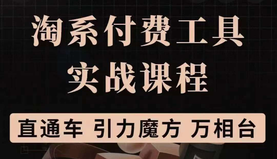 淘系付费工具实战课程【直通车、引力魔方】战略优化，实操演练（价值1299）-创盟网