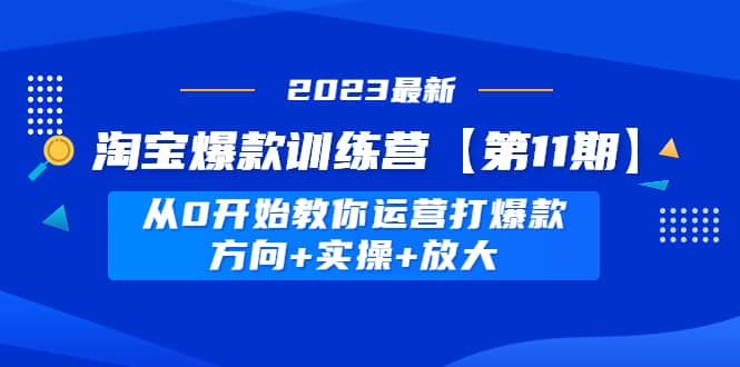 淘宝爆款训练营【第11期】 从0开始教你运营打爆款，方向+实操+放大-创盟网