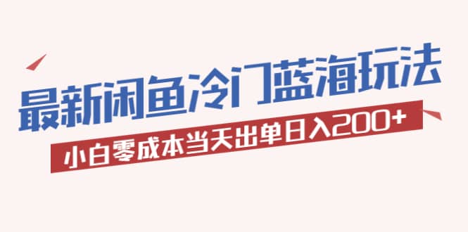 2023最新闲鱼冷门蓝海玩法，小白零成本当天出单日入200+-创盟网