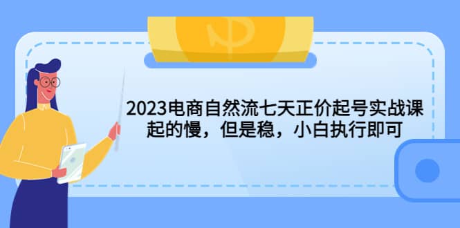 2023电商自然流七天正价起号实战课：起的慢，但是稳，小白执行即可-创盟网