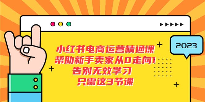 小红书电商·运营精通课，帮助新手卖家从0走向1 告别无效学习（7节视频课）-创盟网