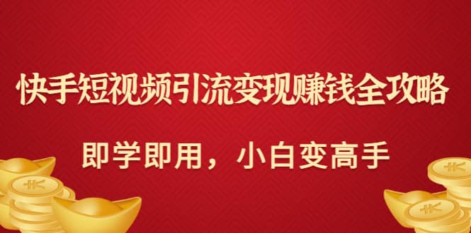 快手短视频引流变现赚钱全攻略：即学即用，小白变高手（价值980元）-创盟网