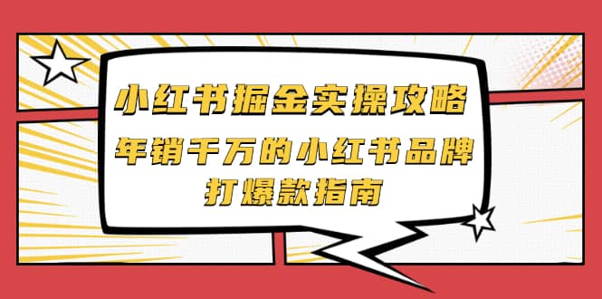 小红书掘金实操攻略，年销千万的小红书品牌打爆款指南-创盟网