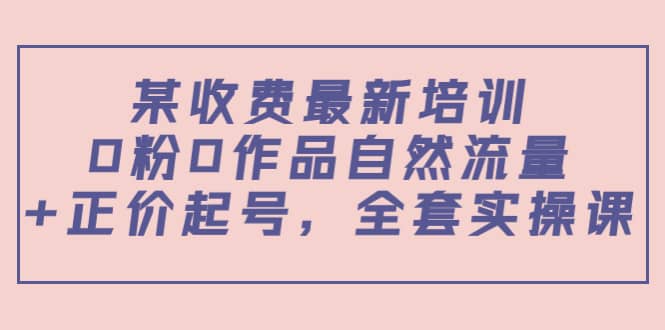 某收费最新培训：0粉0作品自然流量+正价起号，全套实操课-创盟网