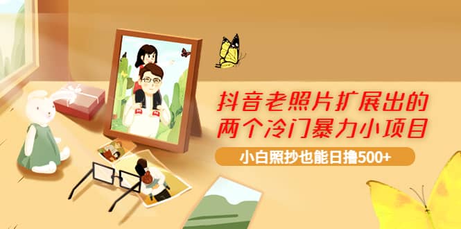 抖音老照片扩展出的两个冷门暴力小项目，小白照抄也能日撸500+-创盟网