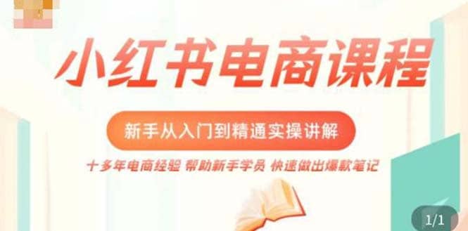 小红书电商新手入门到精通实操课，从入门到精通做爆款笔记，开店运营-创盟网