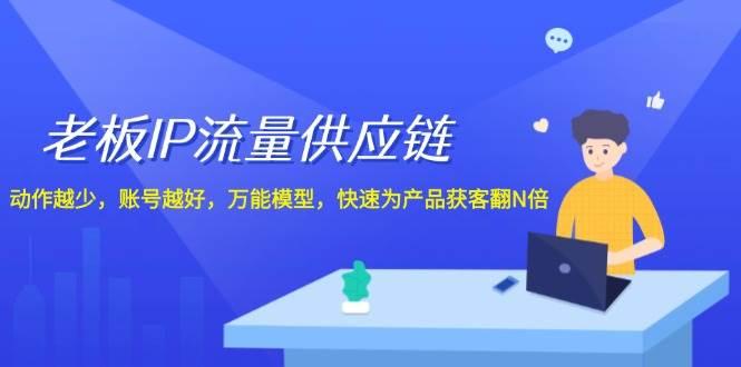 老板 IP流量 供应链，动作越少，账号越好，万能模型，快速为产品获客翻N倍-创盟网