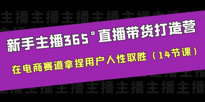 新手主播365°直播带货·打造营，在电商赛道拿捏用户人性取胜（14节课）-创盟网
