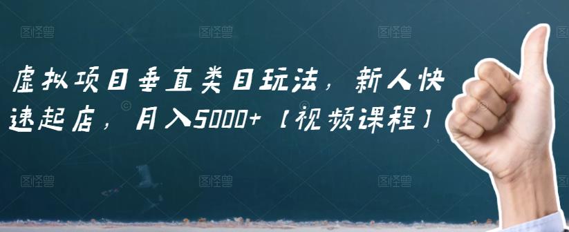 虚拟项目垂直类目玩法，新人快速起店，月入5000+【视频课程】-创盟网