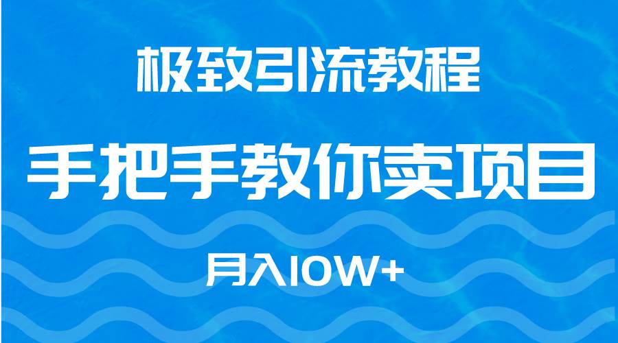 极致引流教程，手把手教你卖项目，月入10W+-创盟网