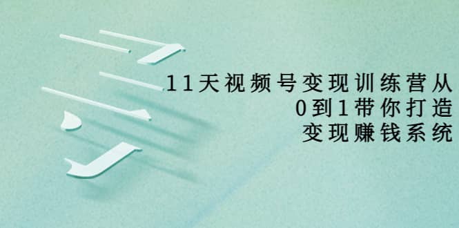 好望角·11天视频号变现训练营，从0到1打造变现赚钱系统（价值398）-创盟网