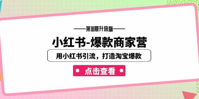 小红书-爆款商家营【第18期升级版】用小红书引流，打造淘宝爆款（16节课）-创盟网