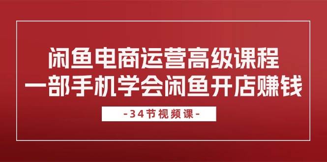 闲鱼电商运营高级课程，一部手机学会闲鱼开店赚钱（34节课）-创盟网