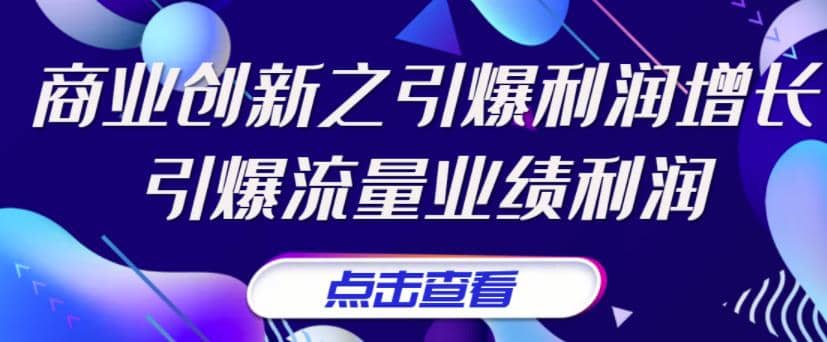 《商业创新之引爆利润增长》引爆流量业绩利润-创盟网