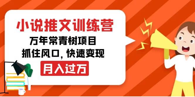 小说推文训练营，万年常青树项目，抓住风口-创盟网