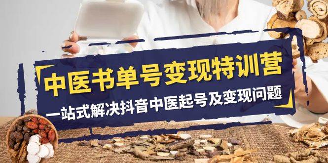 中医-书单号变现特训营，一站式解决抖音中医起号及变现问题（14节课）-创盟网