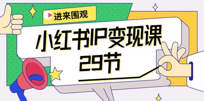 小红书IP变现课：开店/定位/IP变现/直播带货/爆款打造/涨价秘诀/等等/29节-创盟网