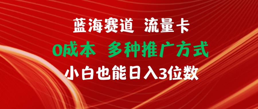 蓝海赛道 流量卡 0成本 小白也能日入三位数-创盟网