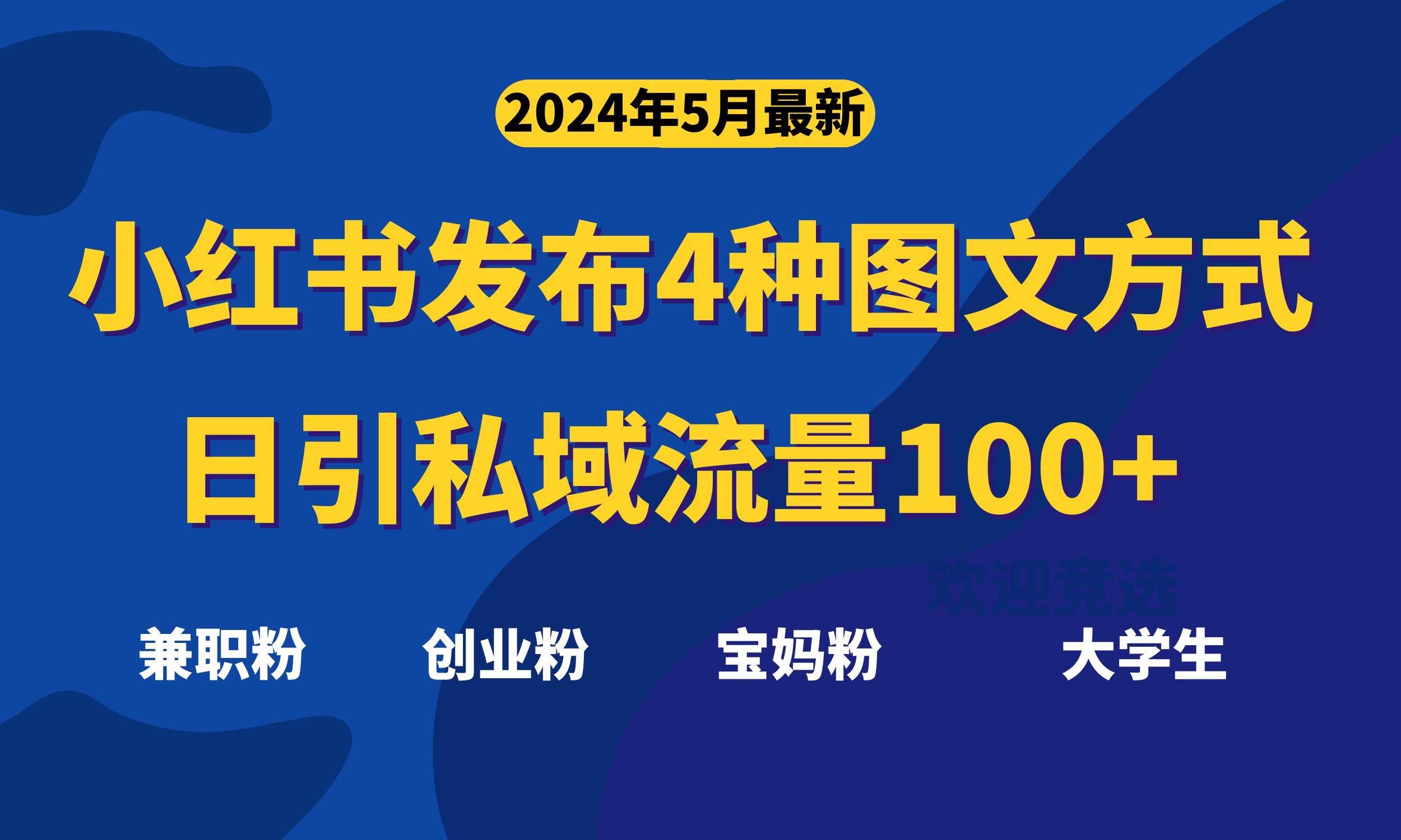 最新小红书发布这四种图文，日引私域流量100+不成问题，-创盟网