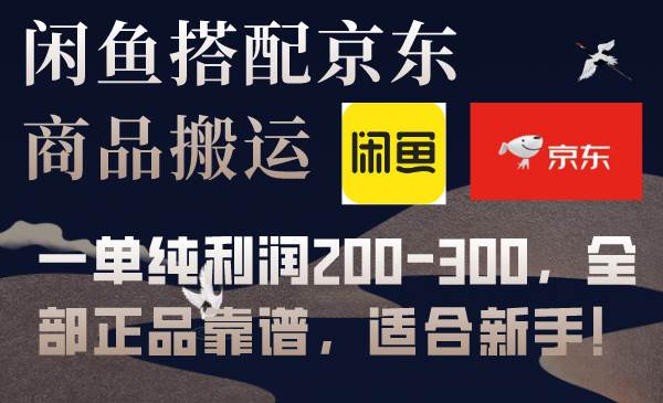 闲鱼搭配京东备份库搬运，一单纯利润200-300，全部正品靠谱，适合新手！-创盟网