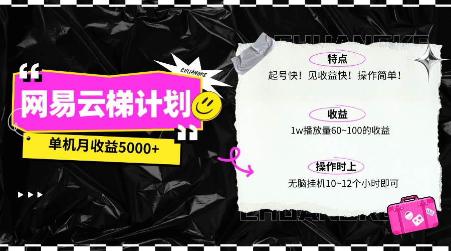 最新网易云梯计划网页版，单机月收益5000+！可放大操作-创盟网