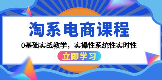 淘系电商课程，0基础实战教学，实操性系统性实时性（15节课）-创盟网