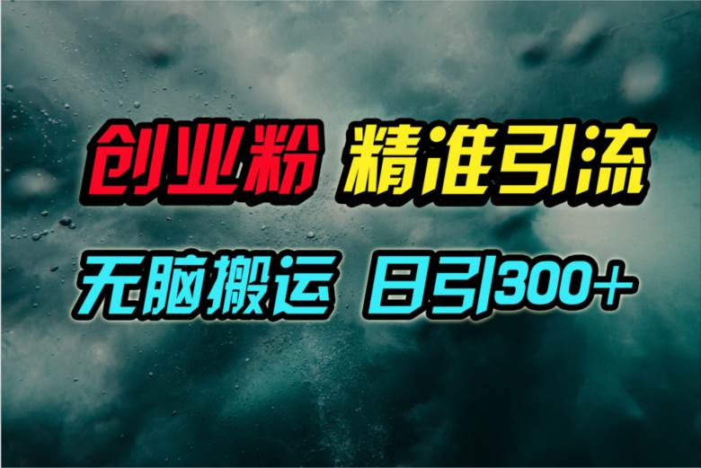 视频号纯搬运日引300+创业粉教程！-创盟网