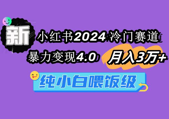 小红书2024冷门赛道 月入3万+ 暴力变现4.0 纯小白喂饭级-创盟网