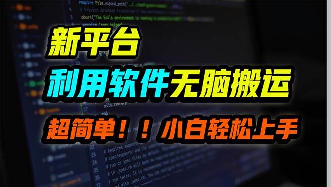 新平台用软件无脑搬运，月赚10000+，小白也能轻松上手-创盟网