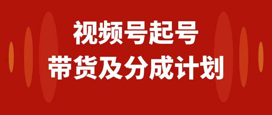 视频号快速起号，分成计划及带货，0-1起盘、运营、变现玩法，日入1000+-创盟网
