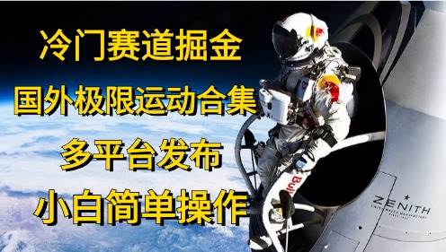 冷门赛道掘金，国外极限运动视频合集，多平台发布，小白简单操作-创盟网