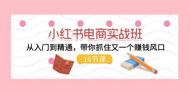 小红书电商实战班，从入门到精通，带你抓住又一个赚钱风口（16节）-创盟网