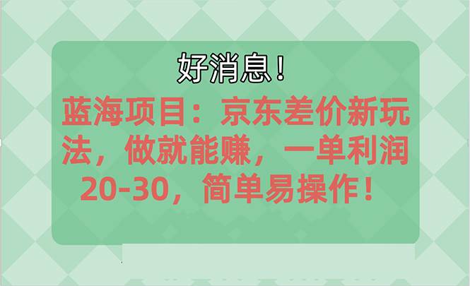 越早知道越能赚到钱的蓝海项目：京东大平台操作，一单利润20-30，简单…-创盟网