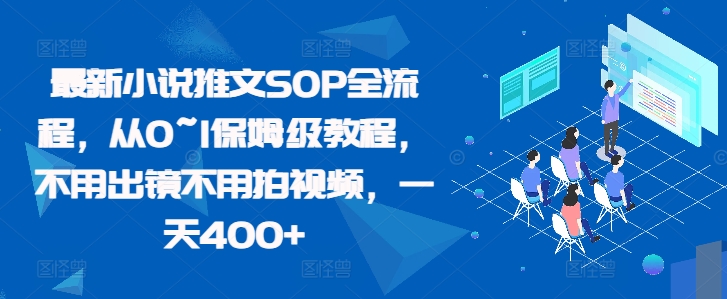 最新小说推文SOP全流程，从0~1保姆级教程，不用出镜不用拍视频，一天400+-创盟网