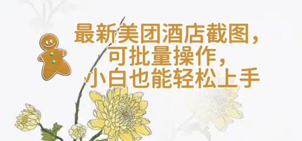 【轻云】最新美团酒店截图，可批量操作，小白也能轻松上手-创盟网