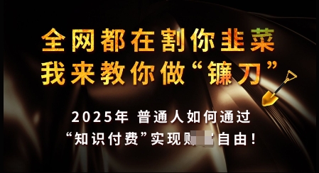 知识付费如何做到月入过W+，2025我来教你做“镰刀”【揭秘】-创盟网