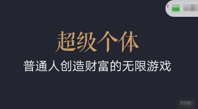 超级个体2024-2025翻盘指南，普通人创造财富的无限游戏-创盟网