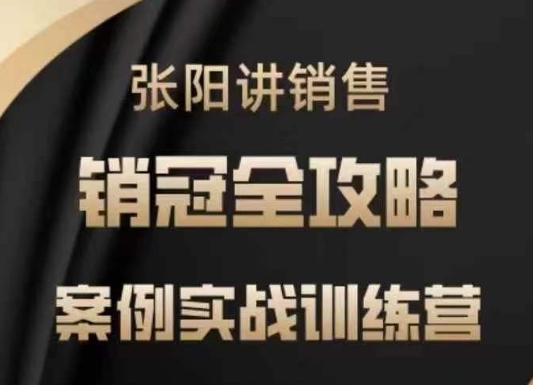 张阳讲销售实战训练营，​案例实战训练，销冠全攻略-创盟网