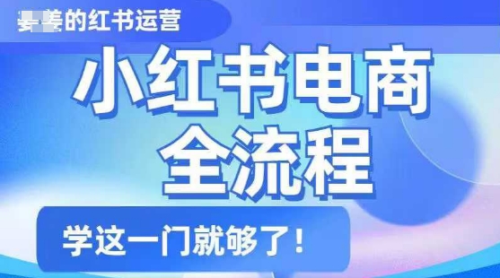 小红书电商全流程，精简易懂，从入门到精通，学这一门就够了-创盟网