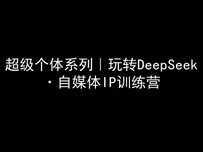 超级个体系列，玩转DeepSeek·自媒体IP训练营，deepseek教程-创盟网