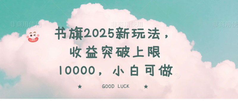 书旗2025新玩法,收益突破上限10000,小白可做-创盟网